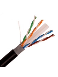 Cable UTP 305 mts aleación CCA cat 6 exterior forro negro