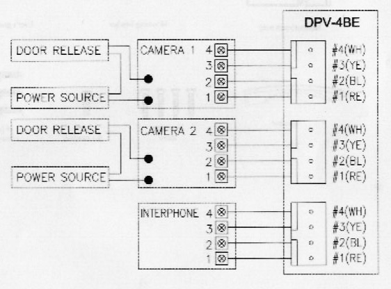 diagrama de contactos en interfon