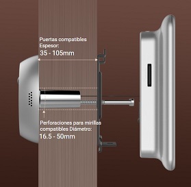 grosor de puerta para mirilla ezviz